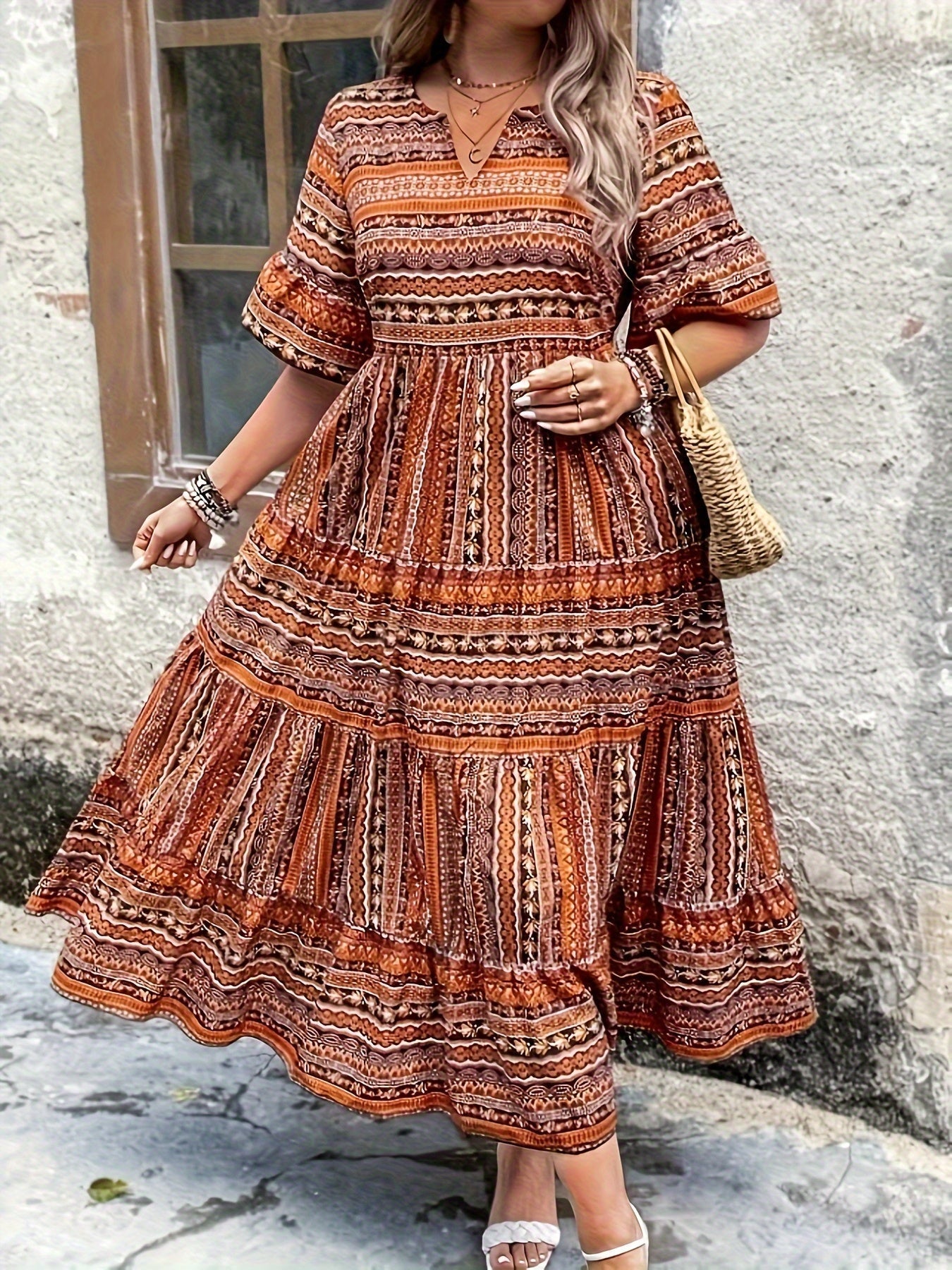 Marina - Rochie Etnică Fluidă