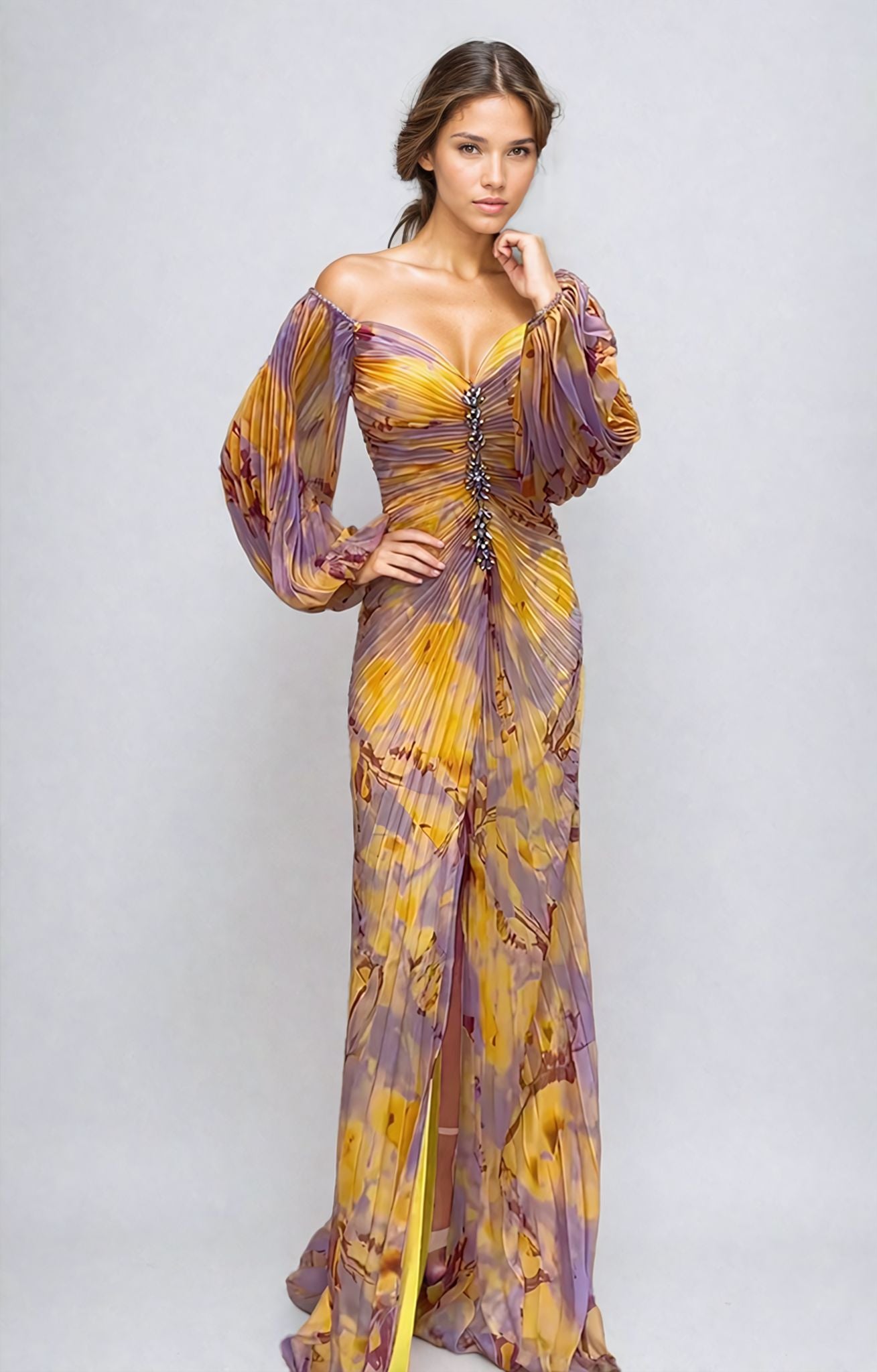 Fabienne | Rochie elegantă colorată