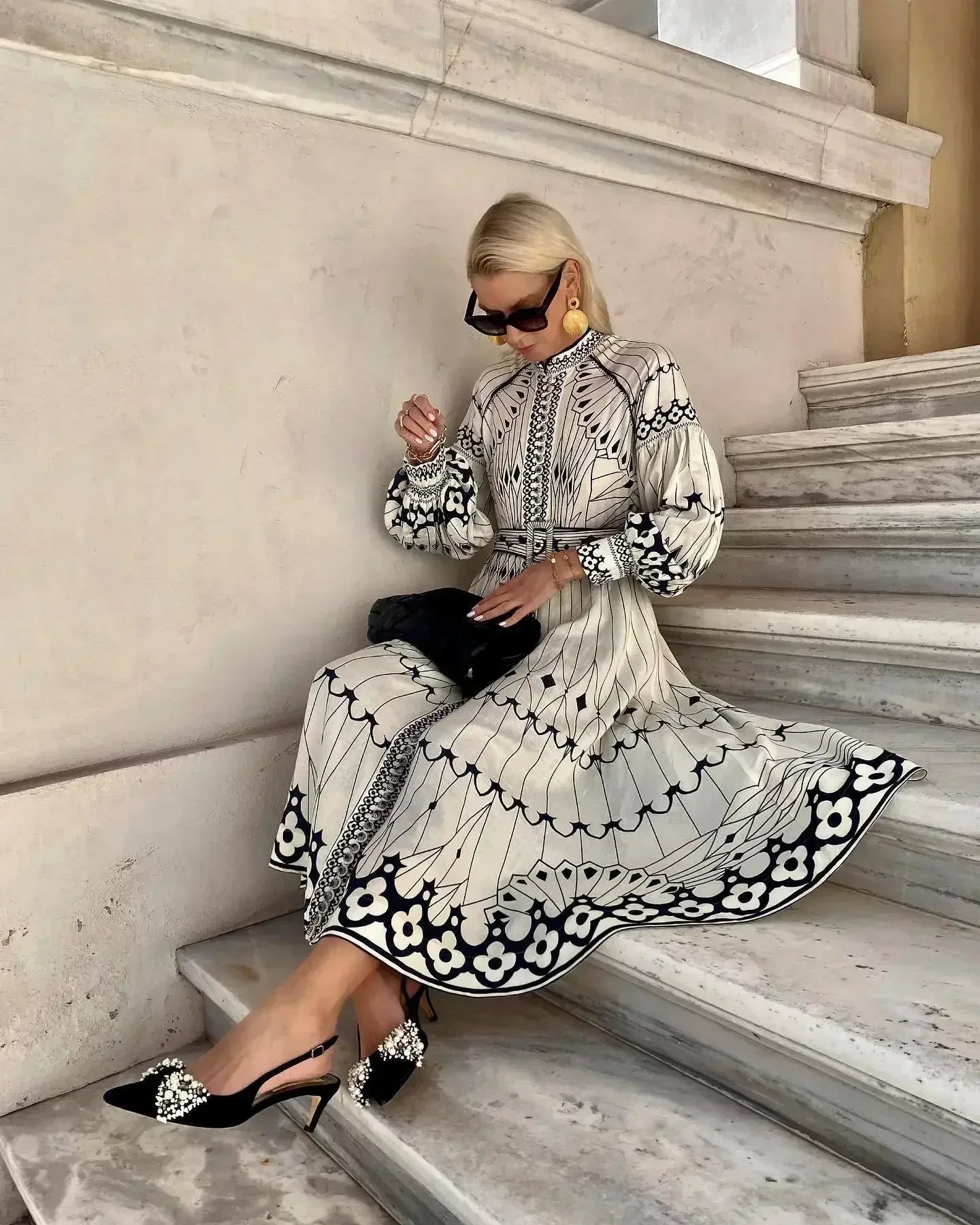 Eulalia - Rochie Boho cu Guler Retro