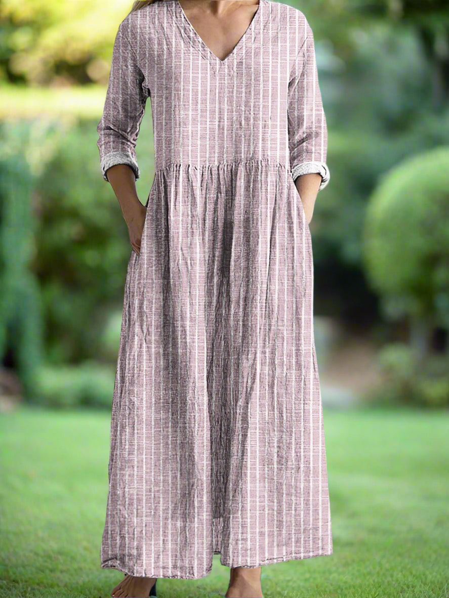 Dabria - Rochie Casual Clasică cu Dungi