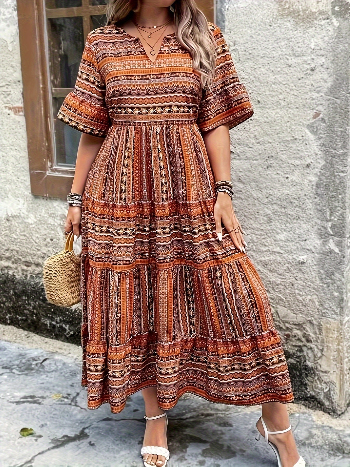 Marina - Rochie Etnică Fluidă