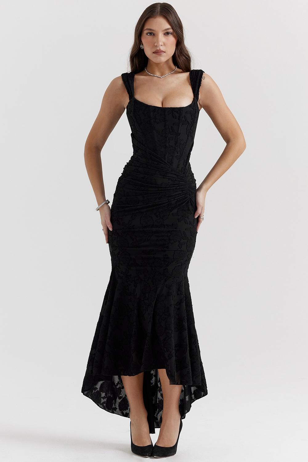 Carisia – Rochie de Damă Maxi Elegantă cu Dantelă