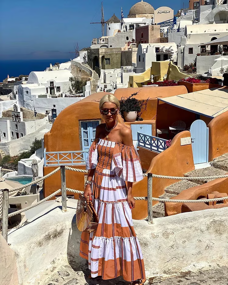 Fallon - Rochie Maxi de Lux cu Imprimare Florală Mexicană