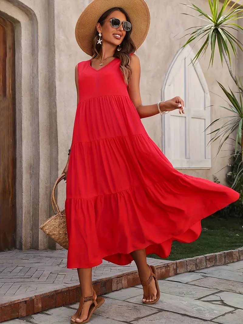 Lone - Rochie Casual cu Croială Largă și Volan