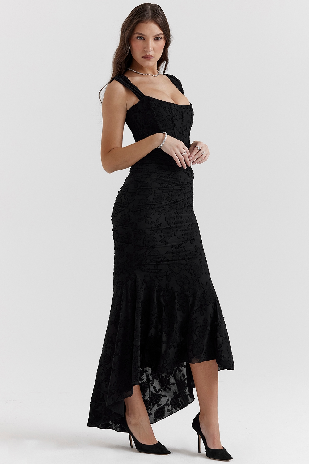 Carisia – Rochie de Damă Maxi Elegantă cu Dantelă