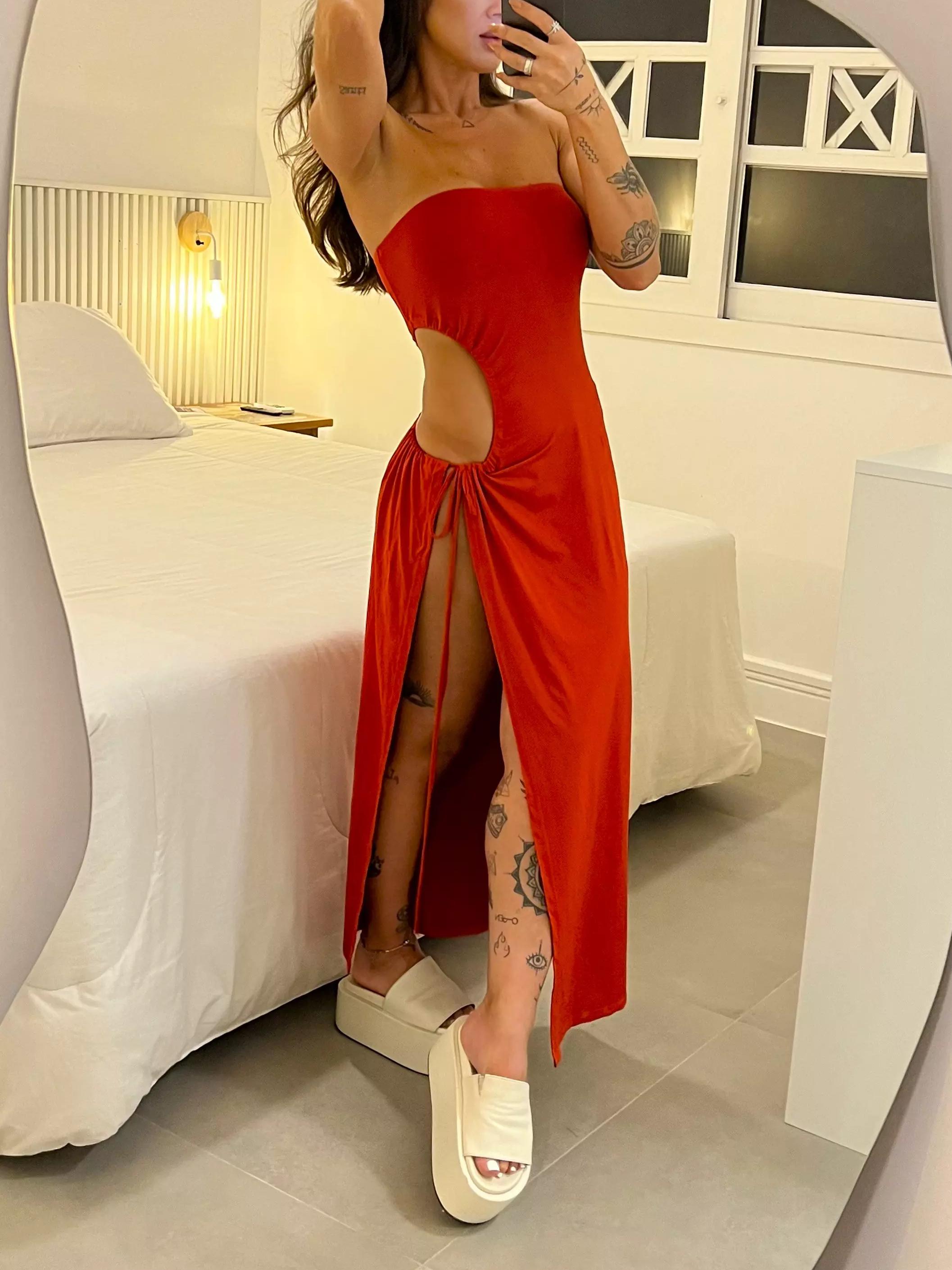 Sasha Side-Tie Maxi — Rochia care atrage toate privirile