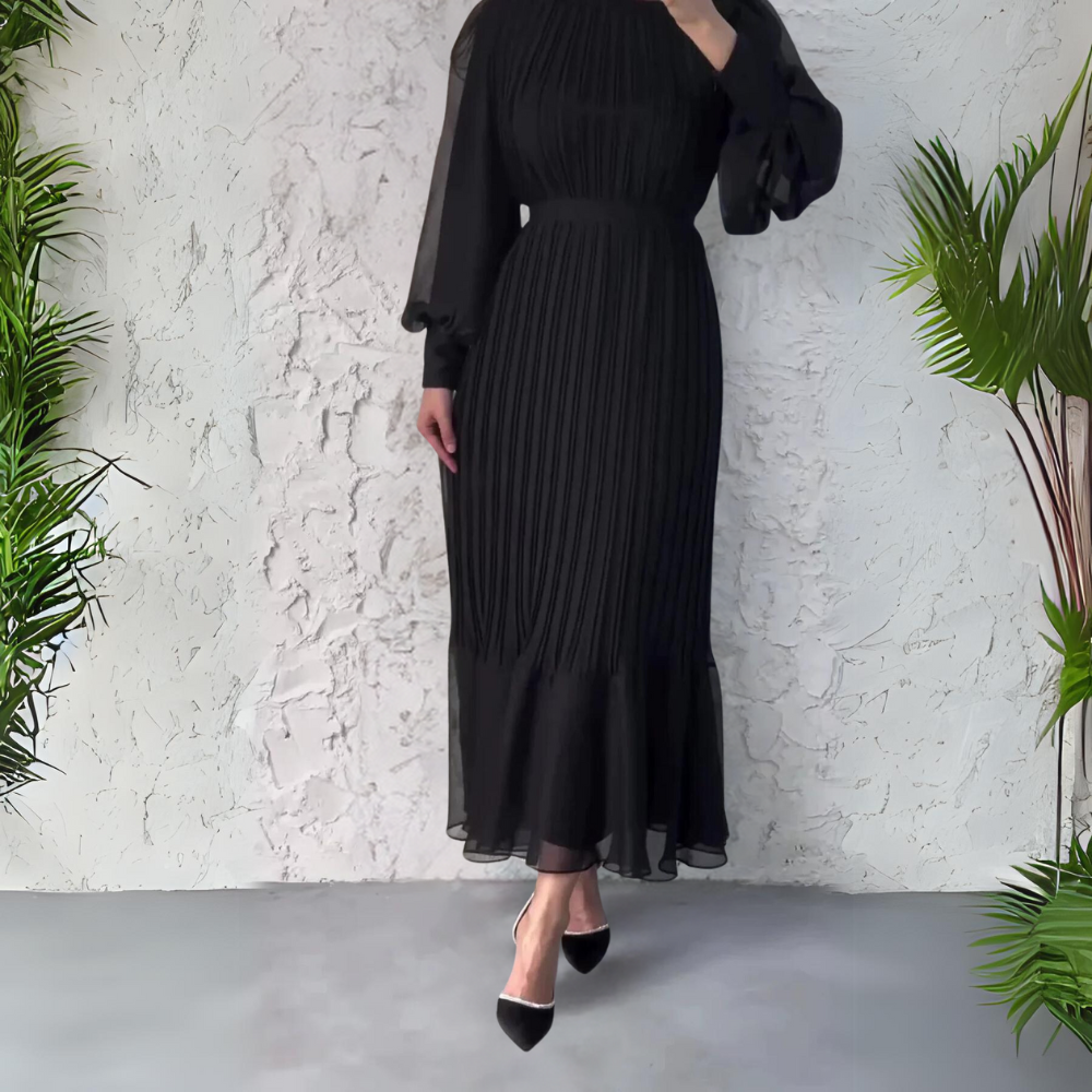 Cami - Rochie de seară elegantă, cu accente din plasă, stil franțuzesc de toamnă