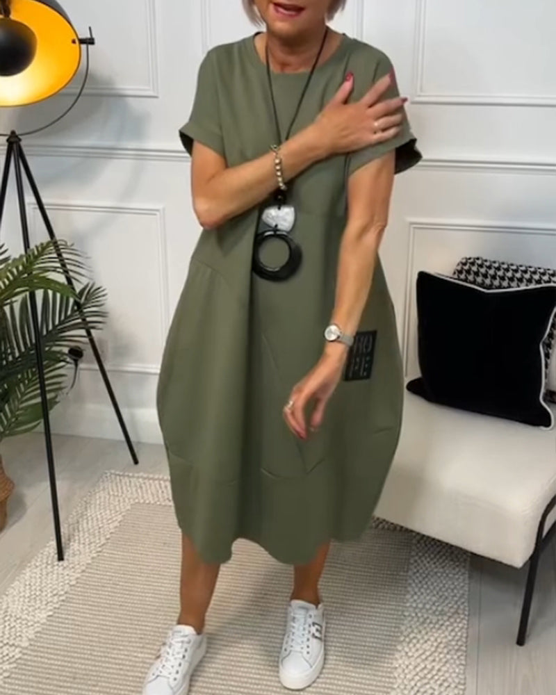 Cleo - Rochie Eleganta cu Maneci Scurte