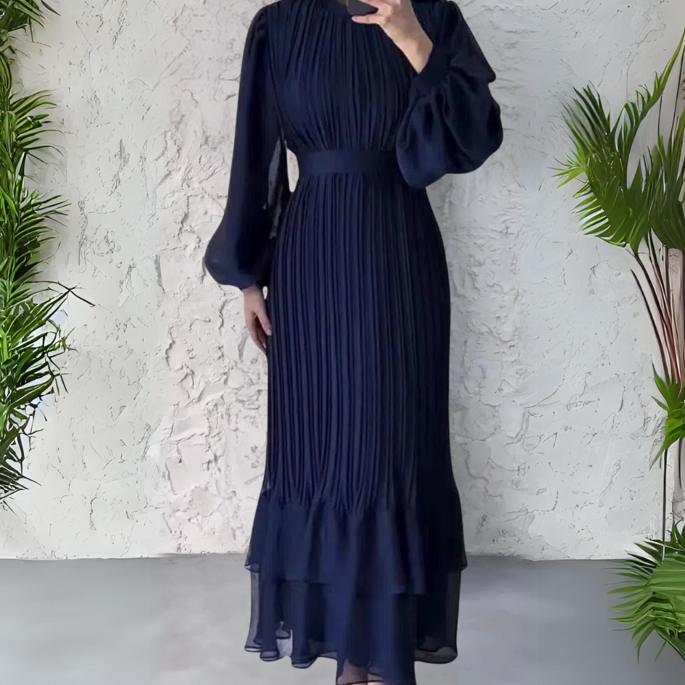 Cami - Rochie de seară elegantă din mesh cu accente franțuzești de toamnă