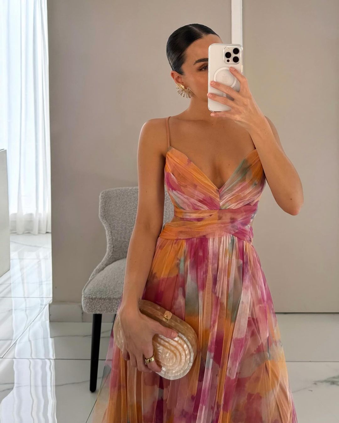 Aveline Jardin – Rochie Maxi Elegantă cu Imprimeu Floral