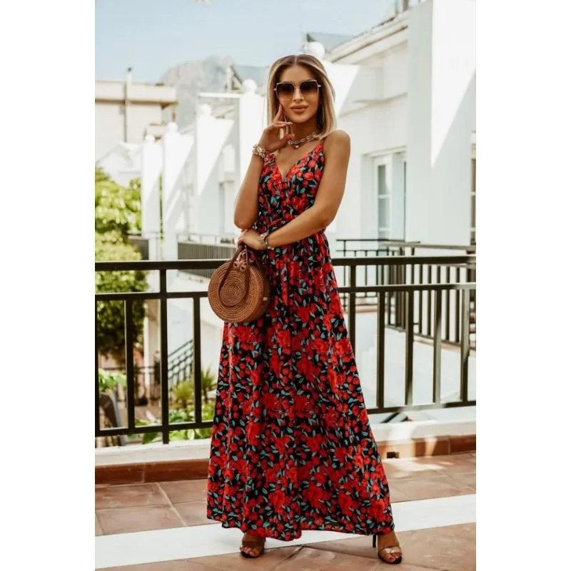 Hattie - Rochie de birou cu talie fronsată și design imprimat