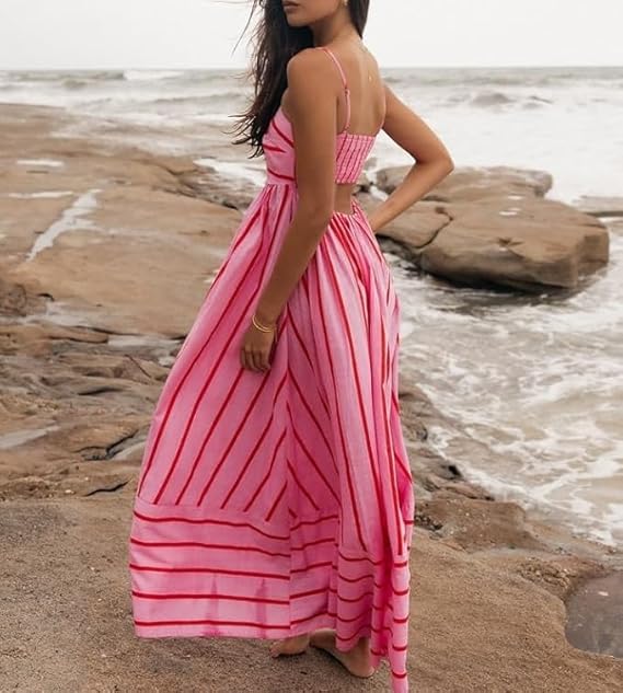 Elsie - Rochie Maxi cu Decupaj pentru Femei