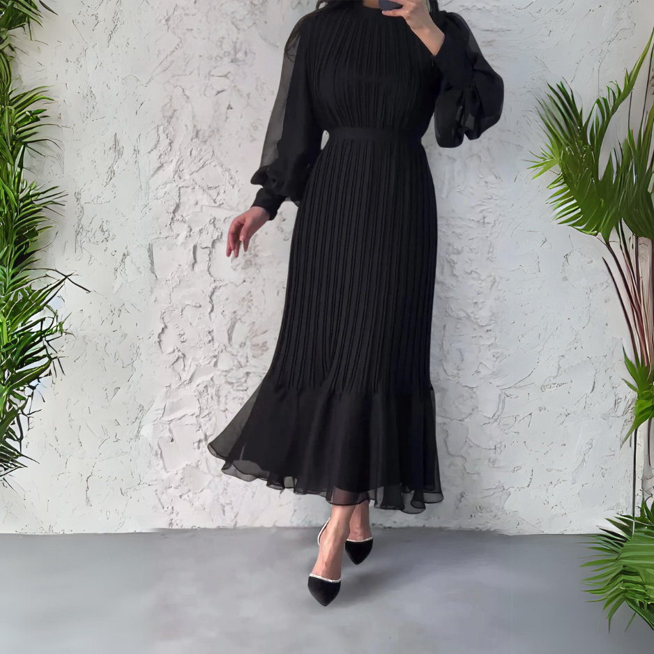 Cami - Rochie de seară elegantă, cu accente din plasă, stil franțuzesc de toamnă