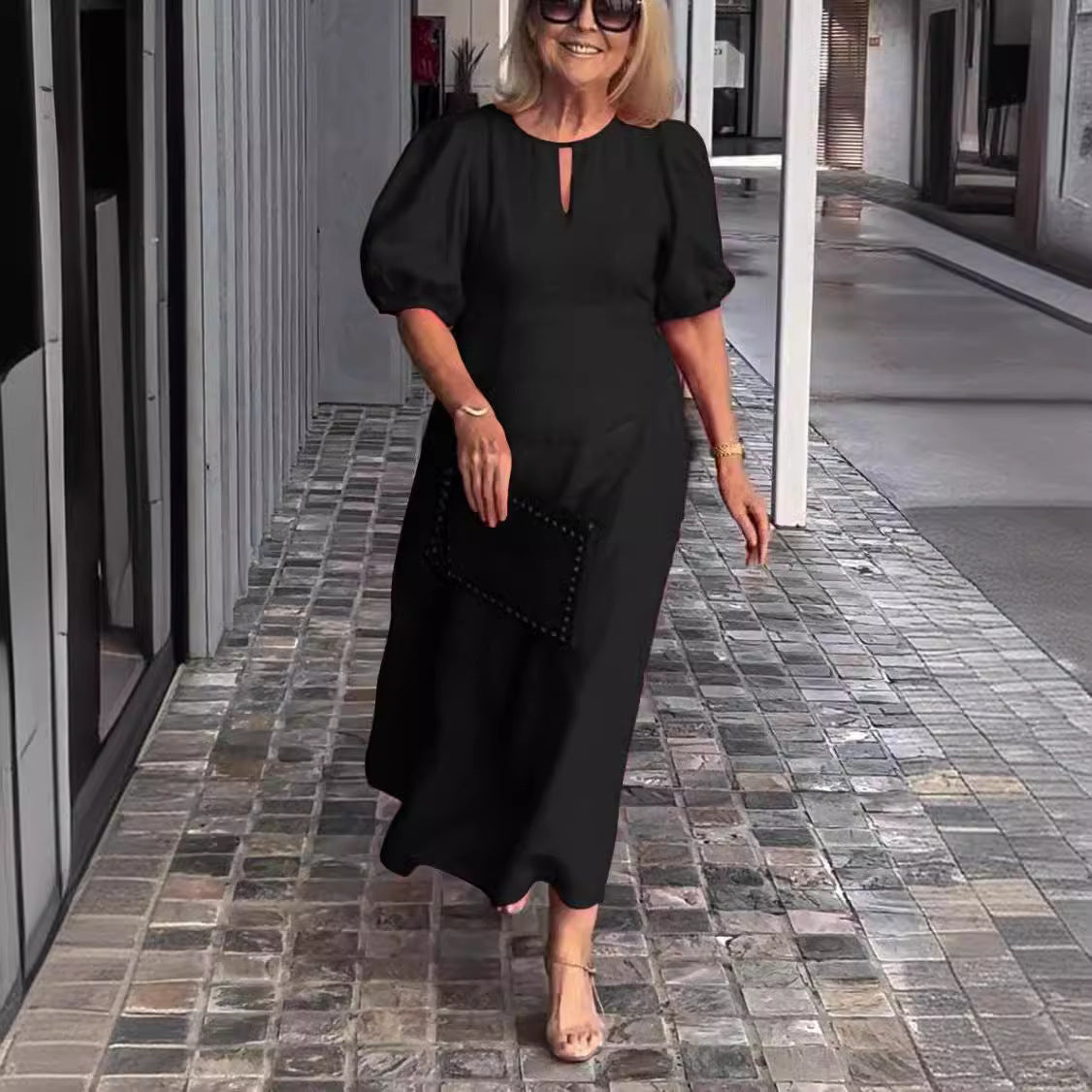 Frankie - Rochie Lejeră cu Mâneci Baloane Chic