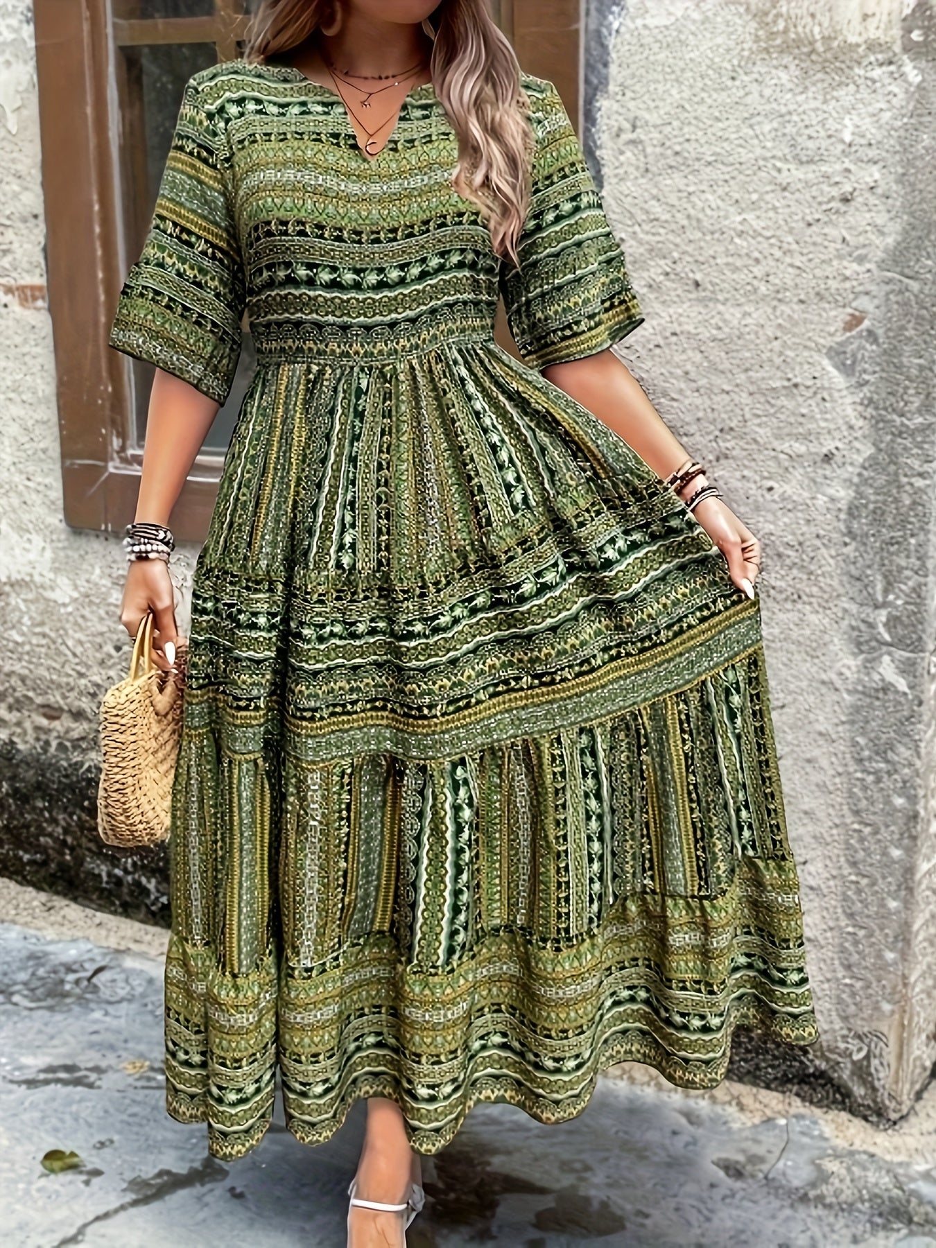 Marina - Rochie Etnică Fluidă