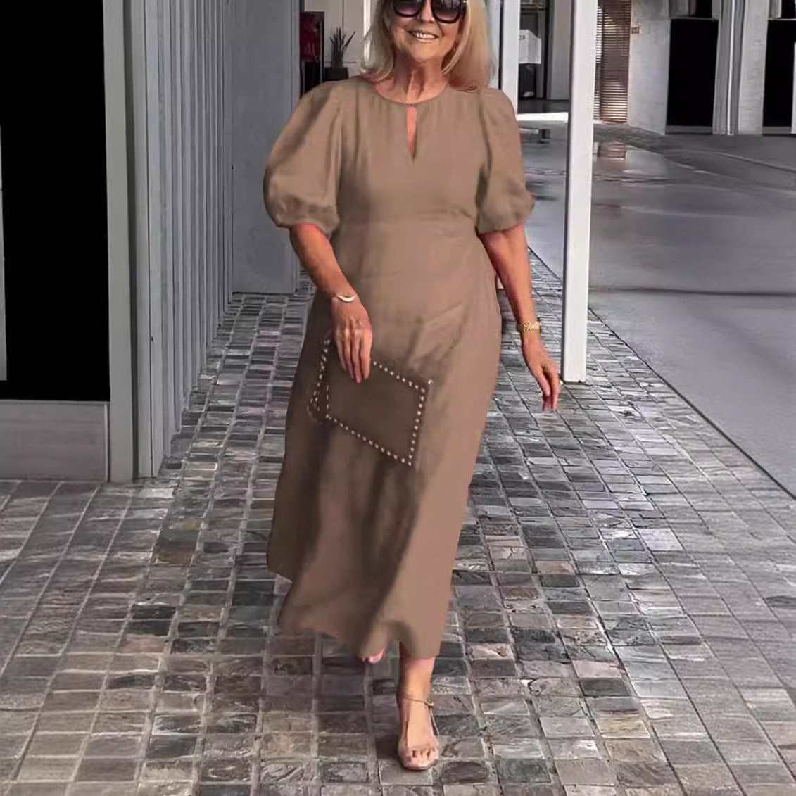 Frankie - Rochie Lejeră cu Mâneci Baloane Chic