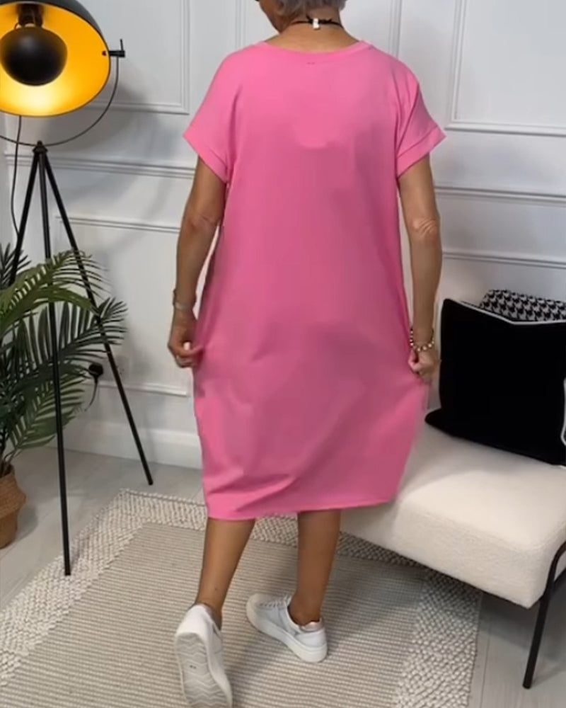 Cleo - Rochie Eleganta cu Maneci Scurte