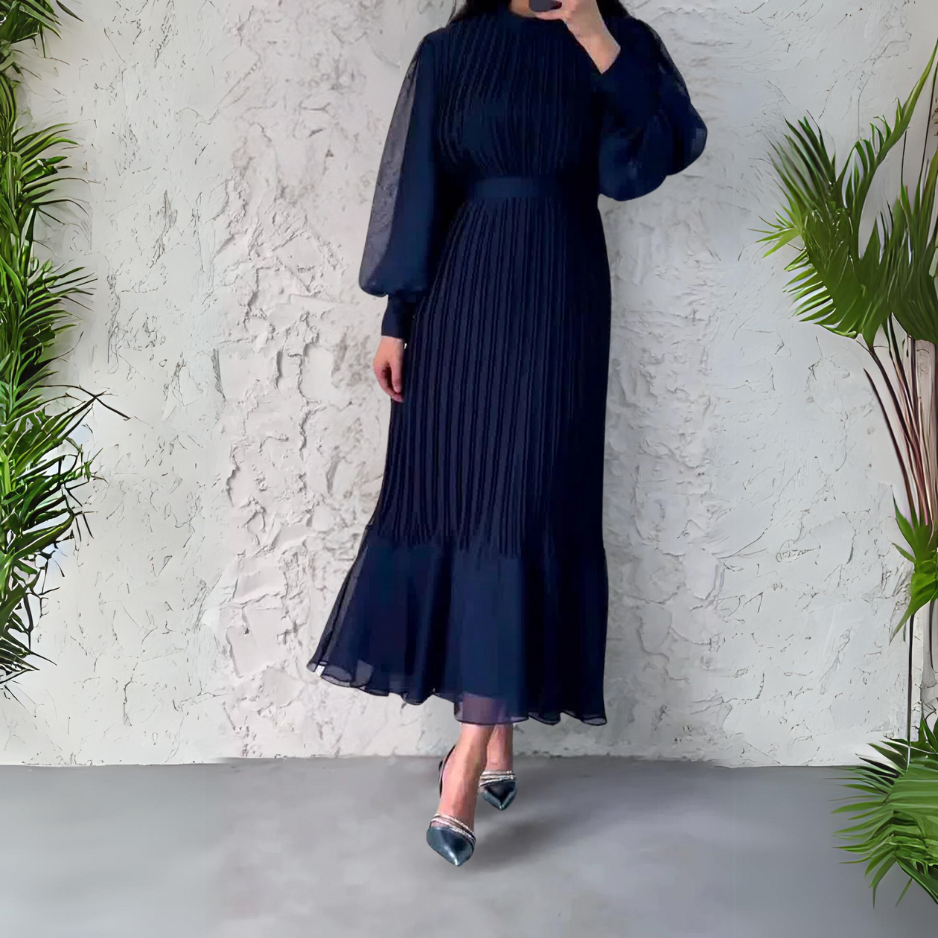 Cami - Rochie de seară elegantă din mesh cu accente franțuzești de toamnă