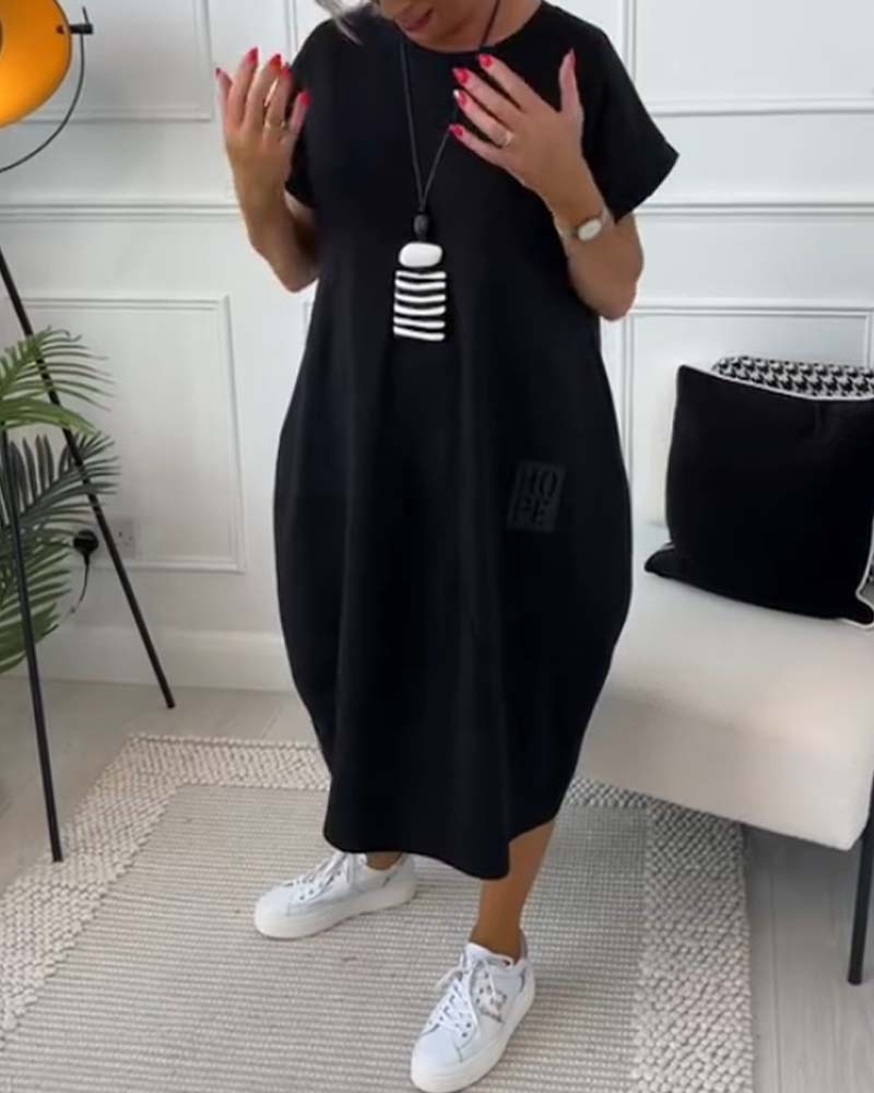 Cleo - Rochie Elegantă cu Mâneci Scurte