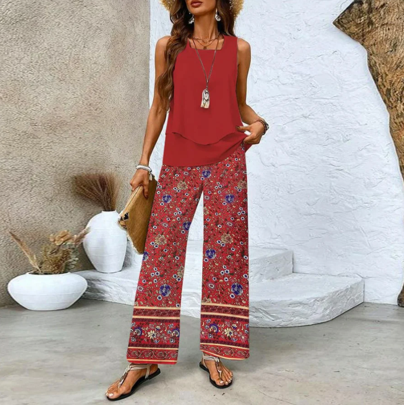 Belinda | Set elegant din două piese" can be rewritten as "Belinda | Elegant Two-Piece Set.