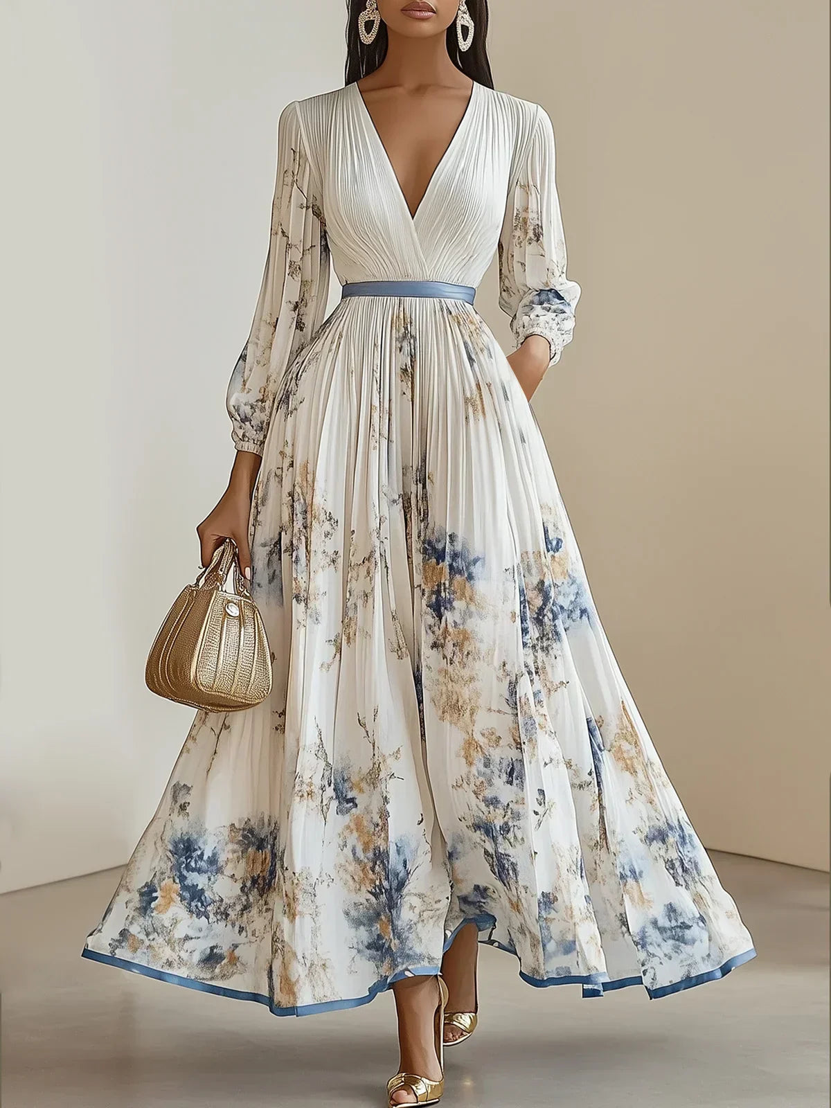 Bristol - Rochie Maxi Boho cu Patchwork Floral