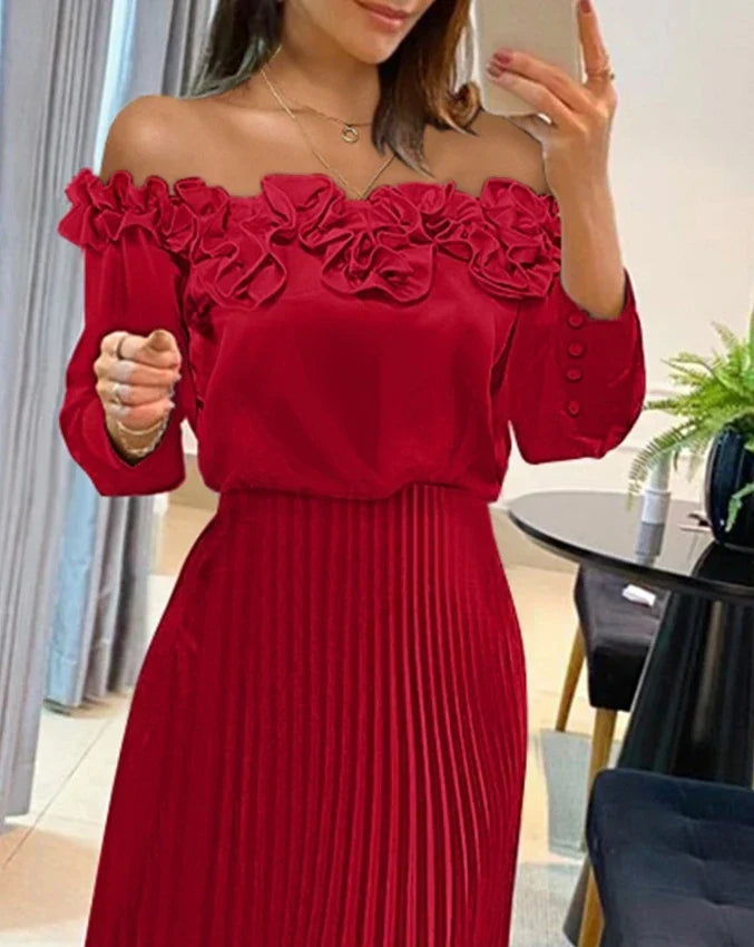 Carina | Rochie Maxi Stunning cu Umeri Decupați