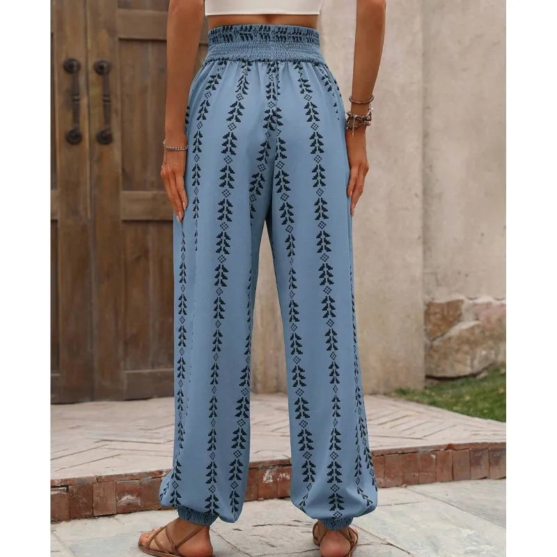 Iris | Pantaloni Boho Relaxați cu Talie Elastică