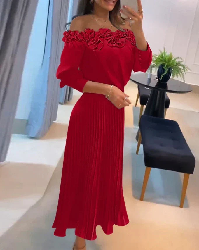 Carina | Rochie Maxi Stunning cu Umeri Decupați