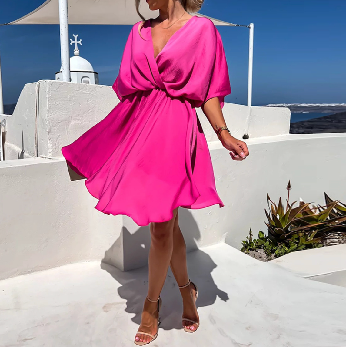 Lennon - Rochie Mini Chic de Vară cu Talie Înaltă