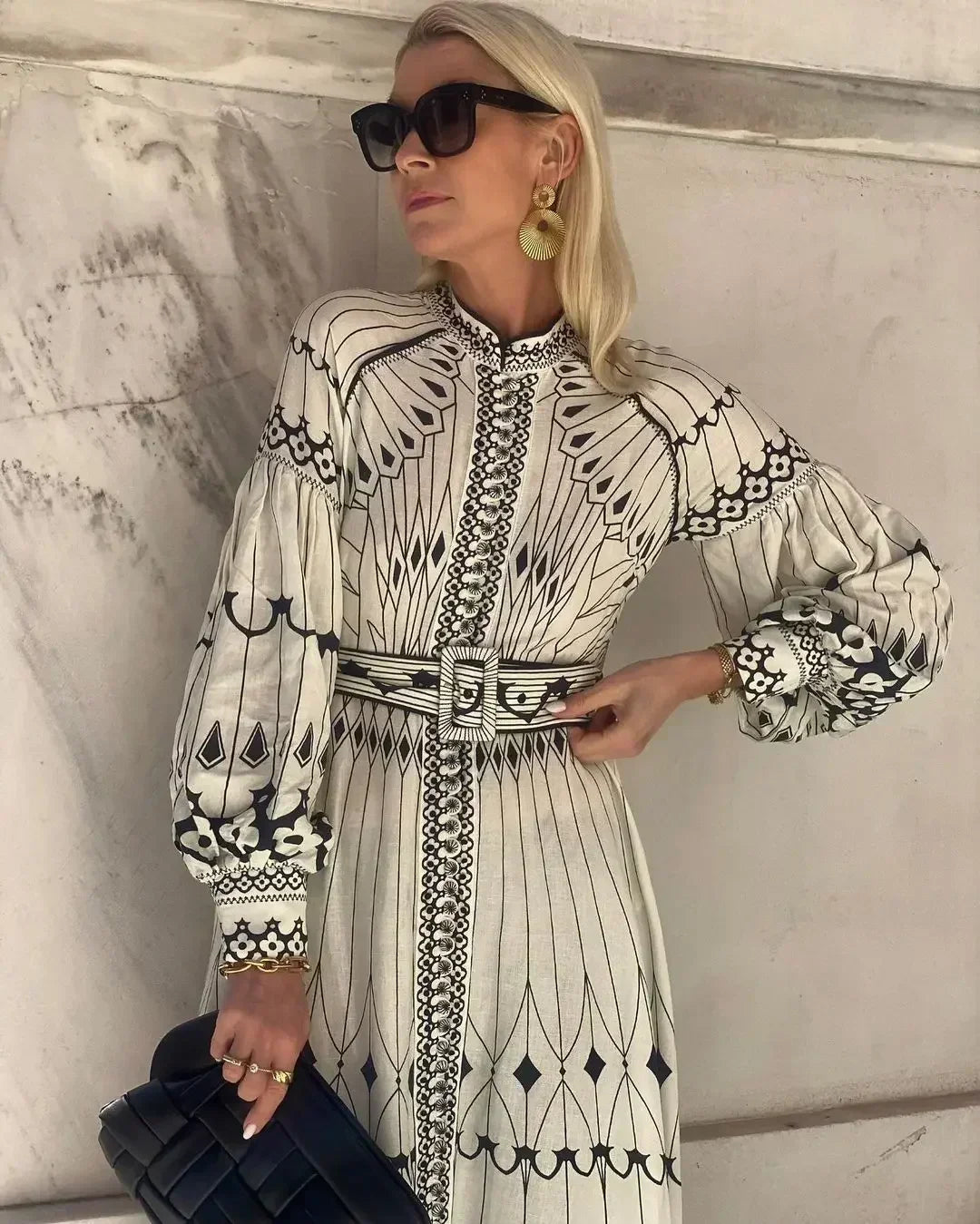 Eulalia - Rochie Boho cu Guler Retro