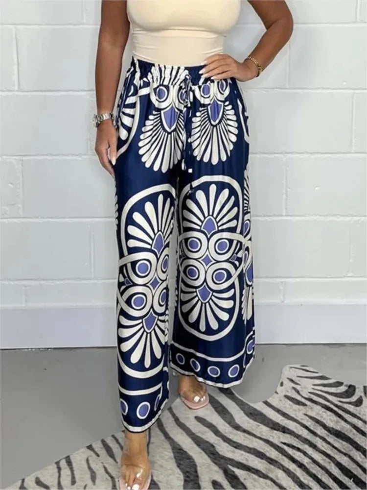 Casandra | Pantaloni Boho Chic cu Croială Largă