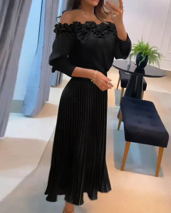 Carina | Rochie Maxi Stunning cu Umeri Decupați