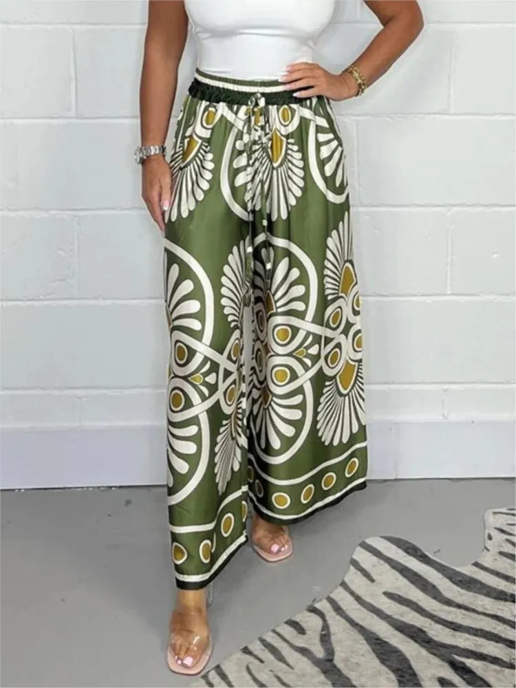 Casandra | Pantaloni Boho Chic cu Croială Largă