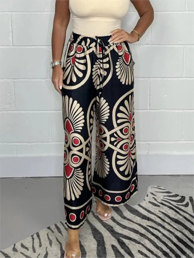 Casandra | Pantaloni Boho Chic cu Croială Largă