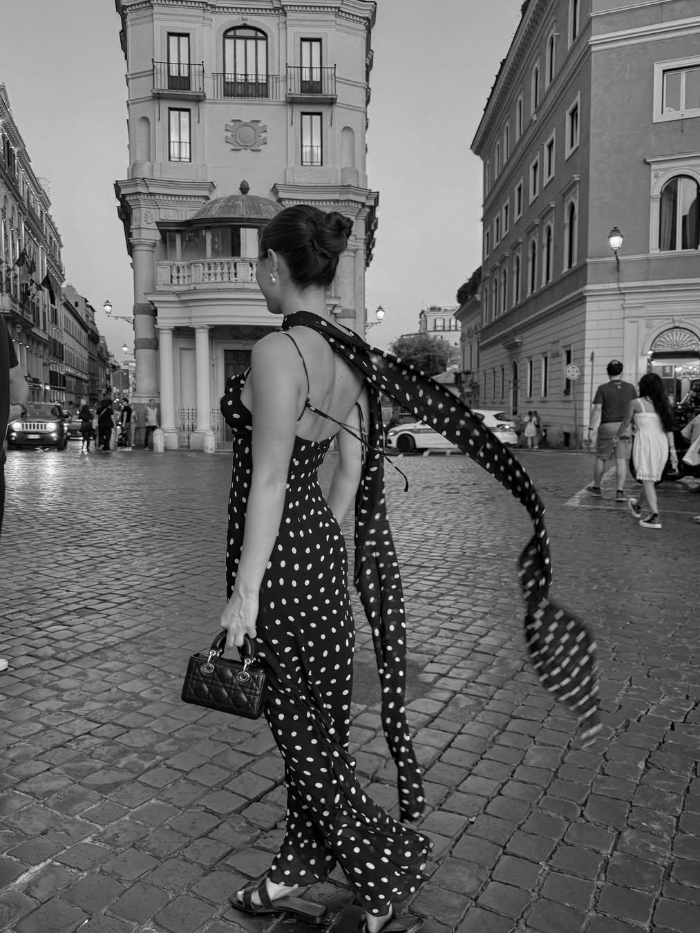 Rochia Vivienne Dots Ruffle Maxi