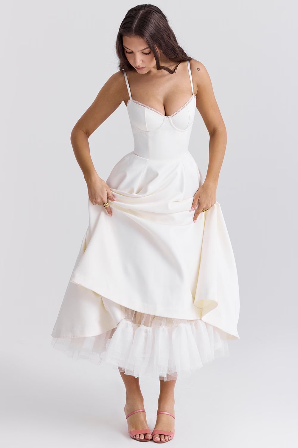 Minerva - Rochie de Prințesă cu Bretele Subțiri de Lux