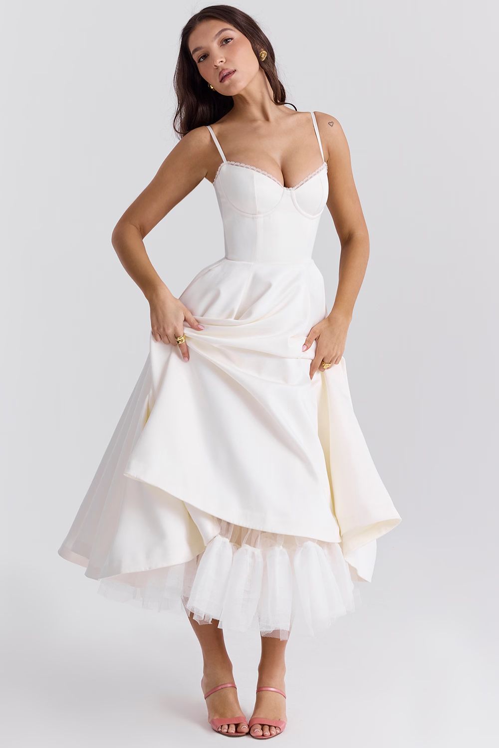 Minerva - Rochie de Prințesă cu Bretele Subțiri de Lux