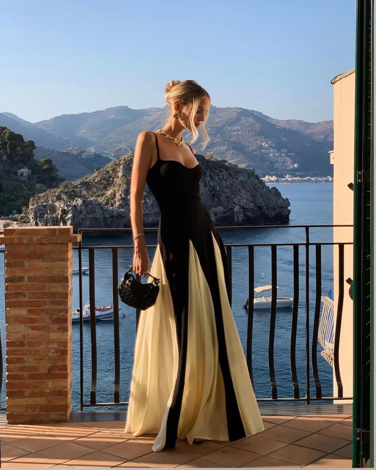 Eliana | Rochie Maxi cu Panouri
