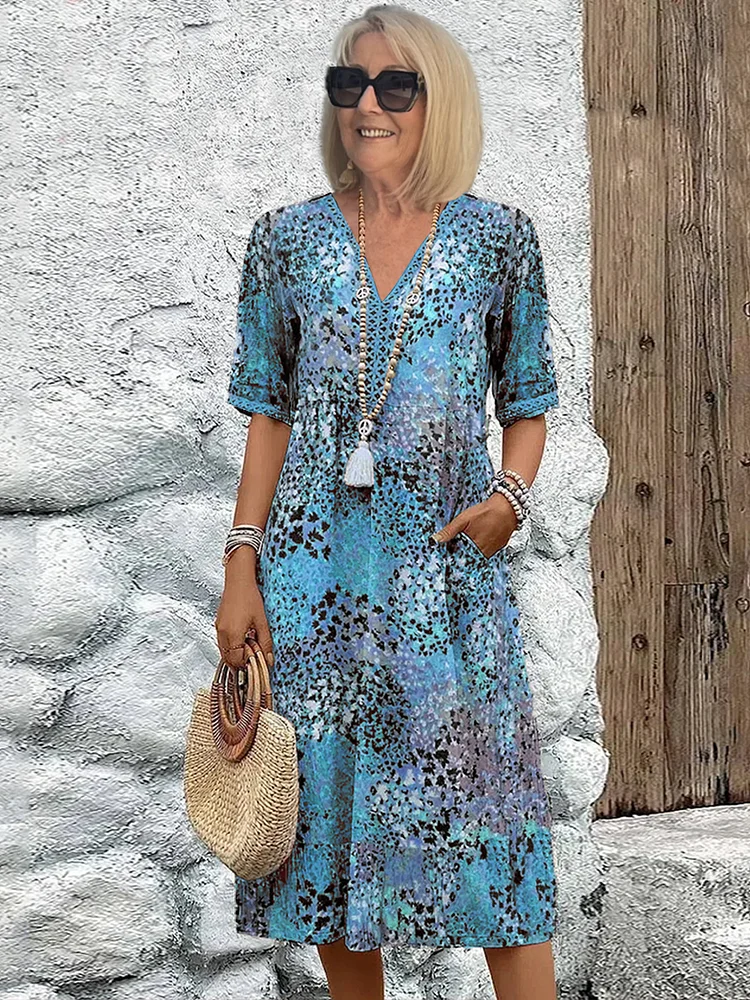 Christina | Rochie midi vibrantă
