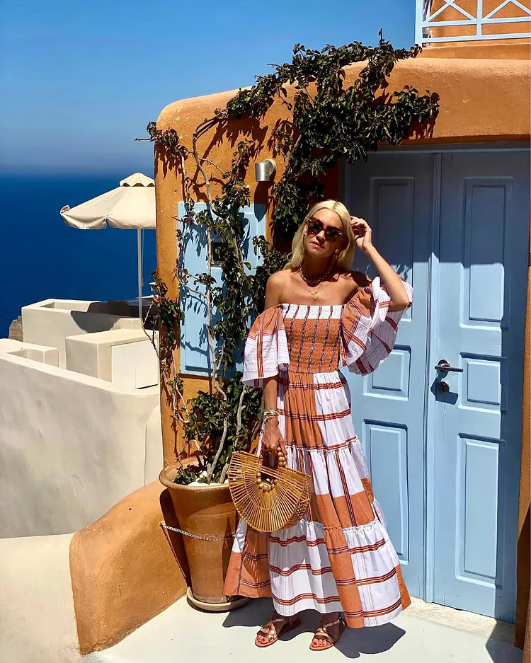 Fallon - Rochie Maxi de Lux cu Imprimare Florală Mexicană