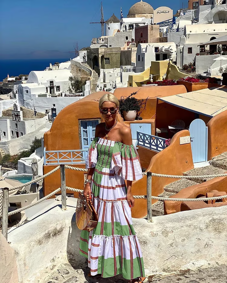Fallon - Rochie Maxi de Lux cu Imprimare Florală Mexicană