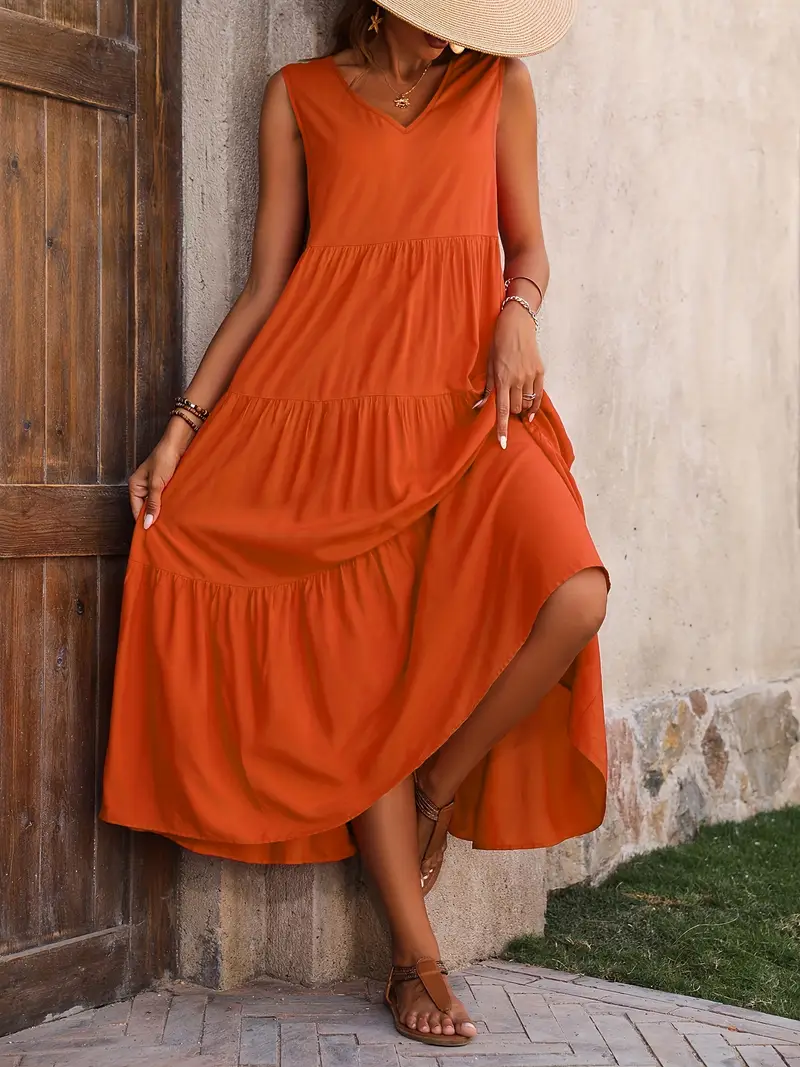 Lone - Rochie Casual cu Croială Largă și Volan