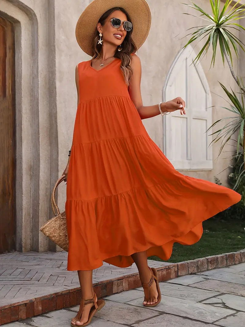 Lone - Rochie Casual cu Croială Largă și Volan