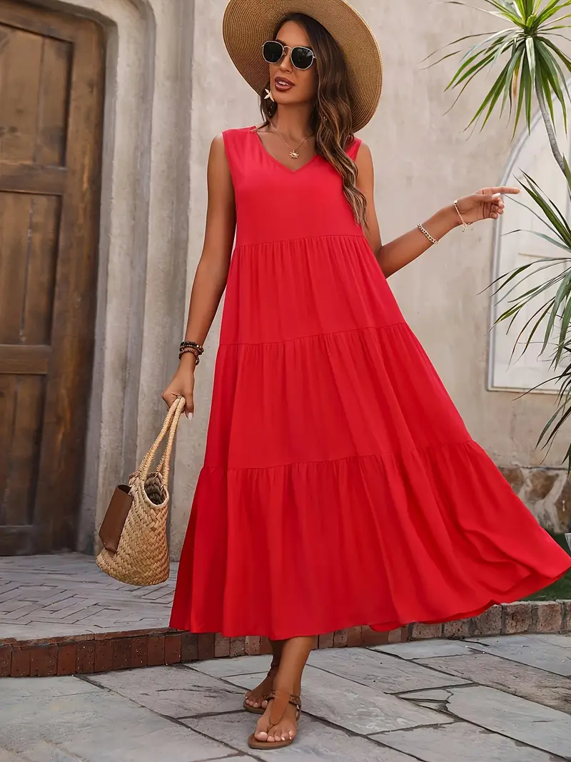 Lone - Rochie Casual cu Croială Largă și Volan