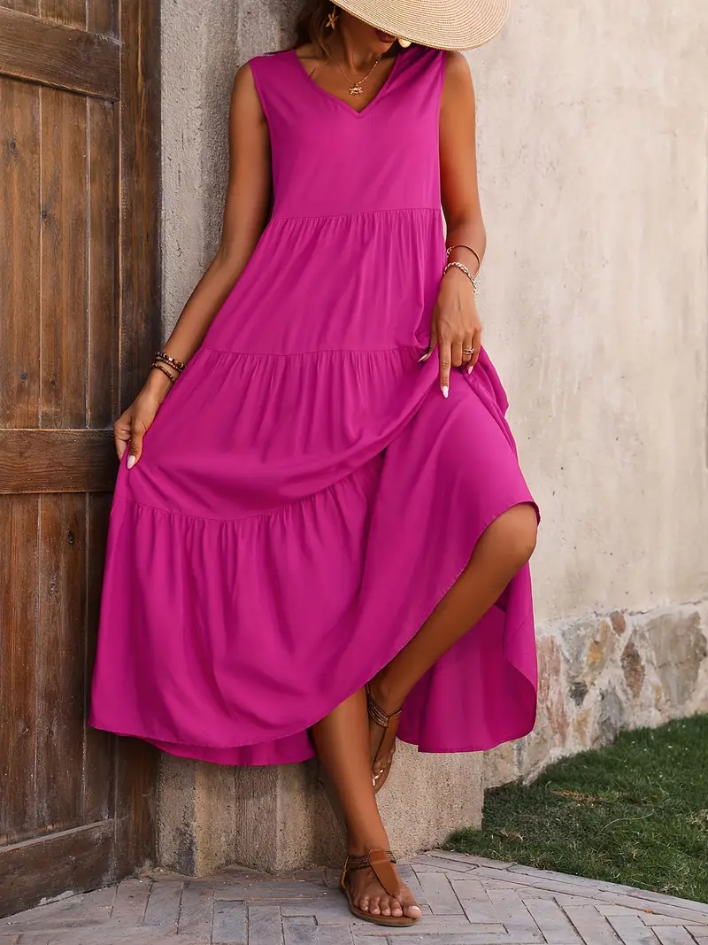 Lone - Rochie Casual cu Croială Largă și Volan