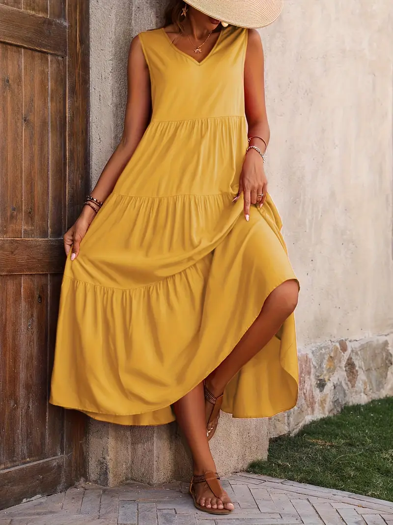 Lone - Rochie Casual cu Croială Largă și Volan