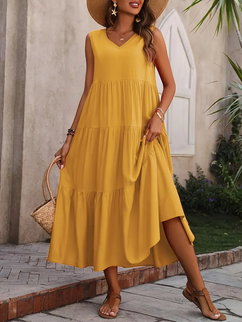 Lone - Rochie Casual cu Croială Largă și Volan