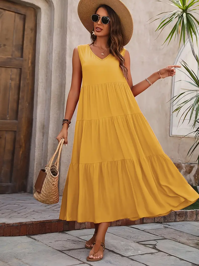 Lone - Rochie Casual cu Croială Largă și Volan