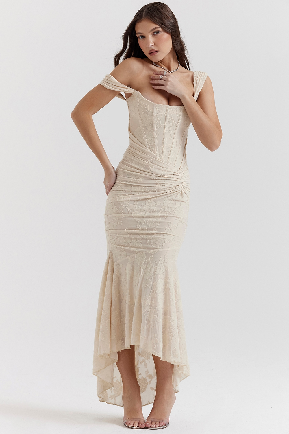 Carisia – Rochie de Damă Maxi Elegantă cu Dantelă