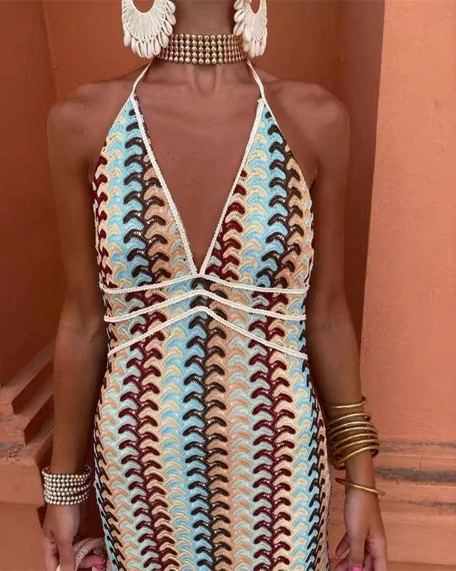 Charlotte - Rochie tunică de plajă croșetată Boho